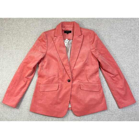 NEW Talbots Blazer Jacket Women's 8 Velour Velvet Pink Pockets Coat Business - Picture 1 of 12